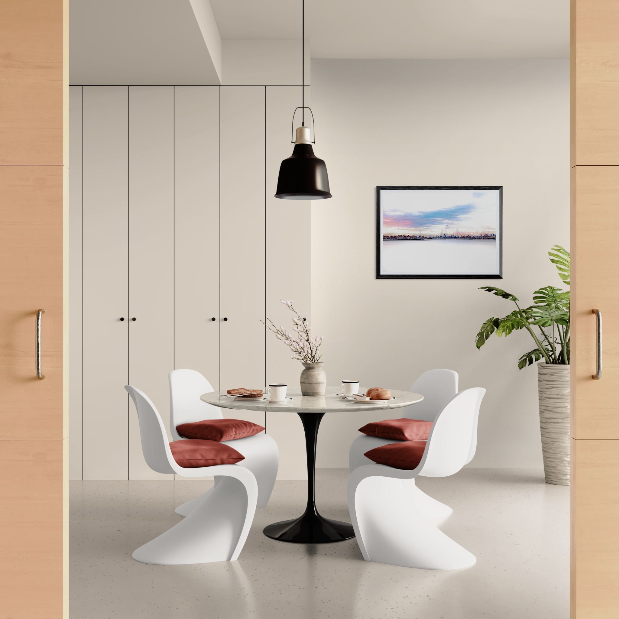 Nigel Ryan Fine Art in a modern dining room